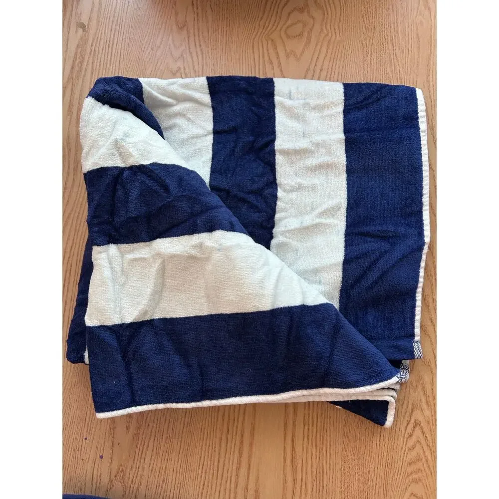 New Novia Collection Velour Jacquard Cabana Stripe Beach 🏖️Towel Cotton 30”x60”